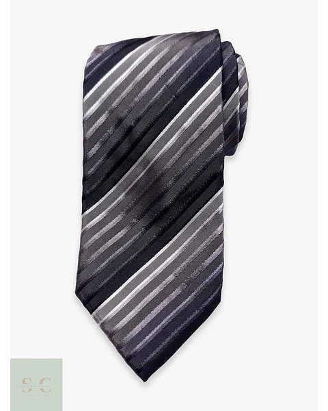 Corbata de Seda en Rayas Degradé Only First