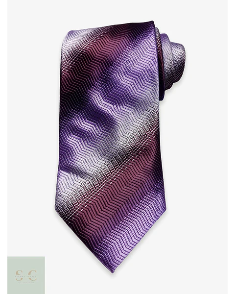 Corbata Texturada con Motivo Chevron MC Vincent