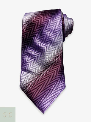 Corbata Texturada con Motivo Chevron MC Vincent