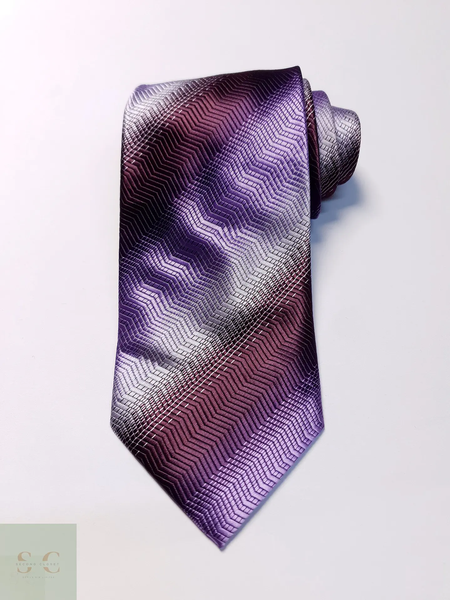 Corbata Texturada con Motivo Chevron MC Vincent 2