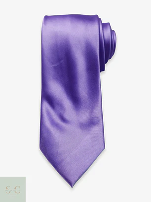 Corbata Clásica Satinada Lila Canda (C&A)