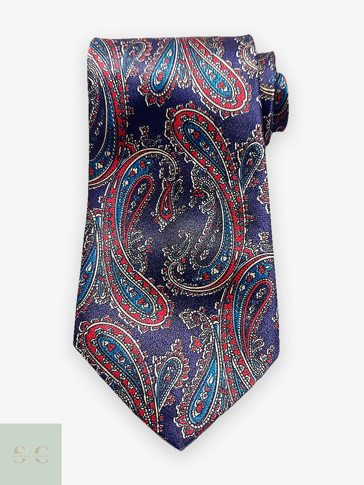 Corbata de Seda en Patrón Paisley Gold City 1