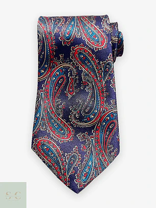 Corbata de Seda en Patrón Paisley Gold City