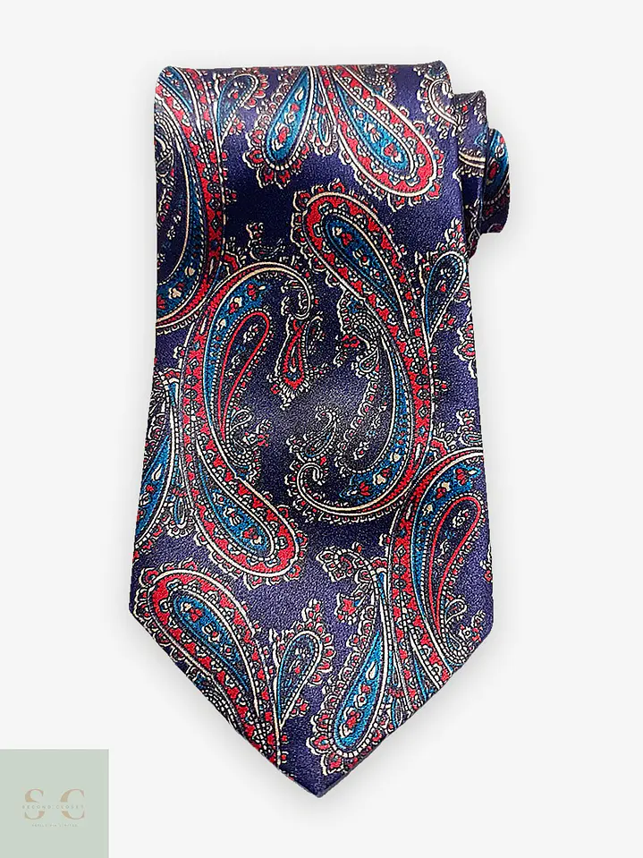 Corbata de Seda en Patrón Paisley Gold City 1