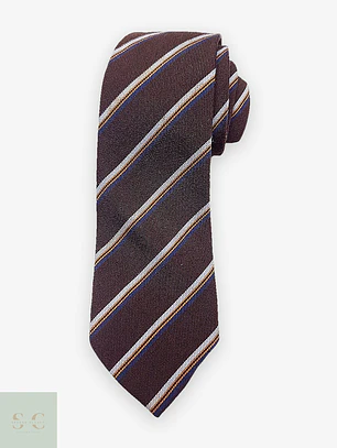Corbata de Seda a Rayas Club Le Schans Paris