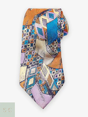 Corbata de Seda Jacquard Geométrica Missoni