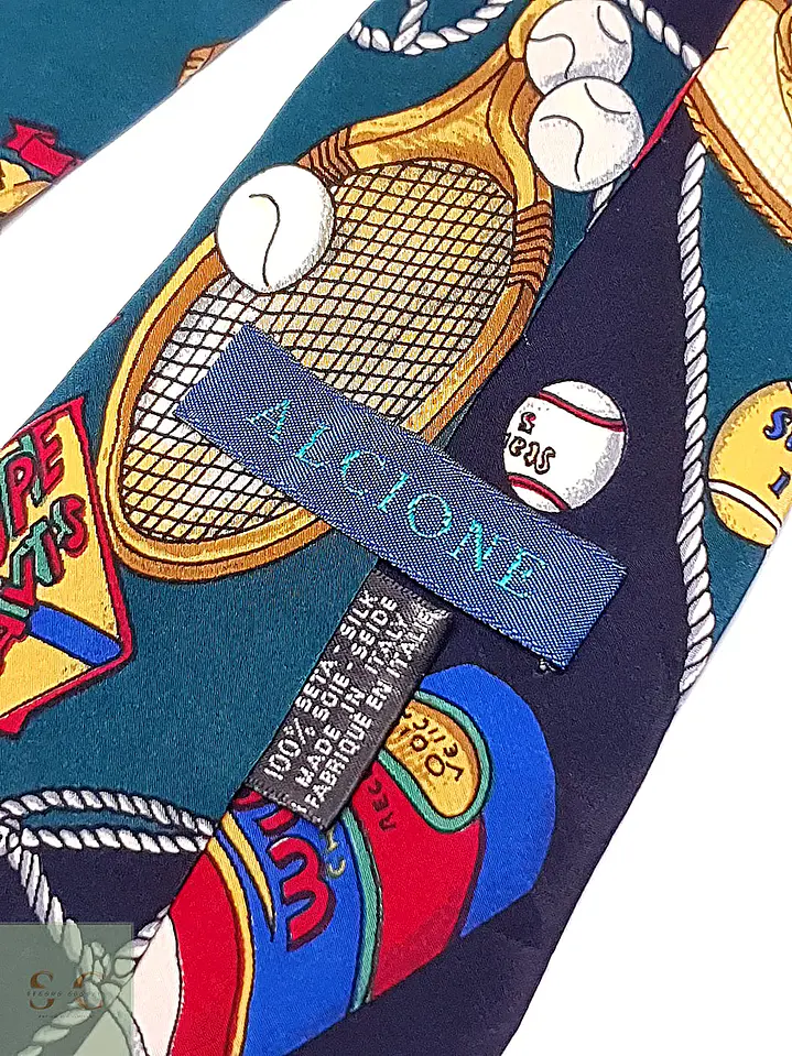 Corbata de Seda Estampada Temática Alcione 3
