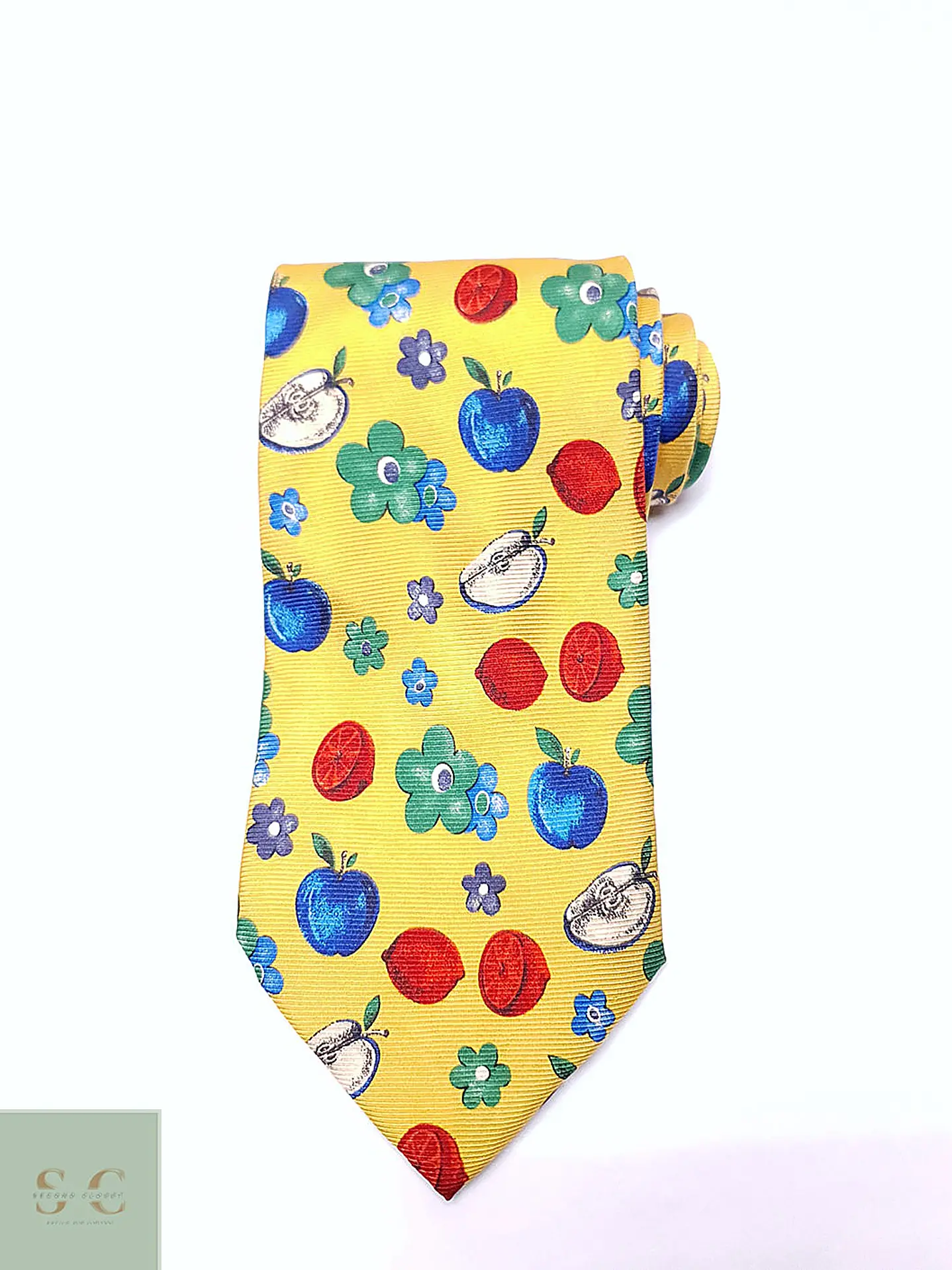 Corbata de Seda con Estampado Frutal Wallstreet Business Tie 2