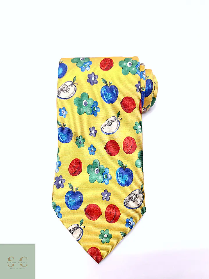 Corbata de Seda con Estampado Frutal Wallstreet Business Tie 2