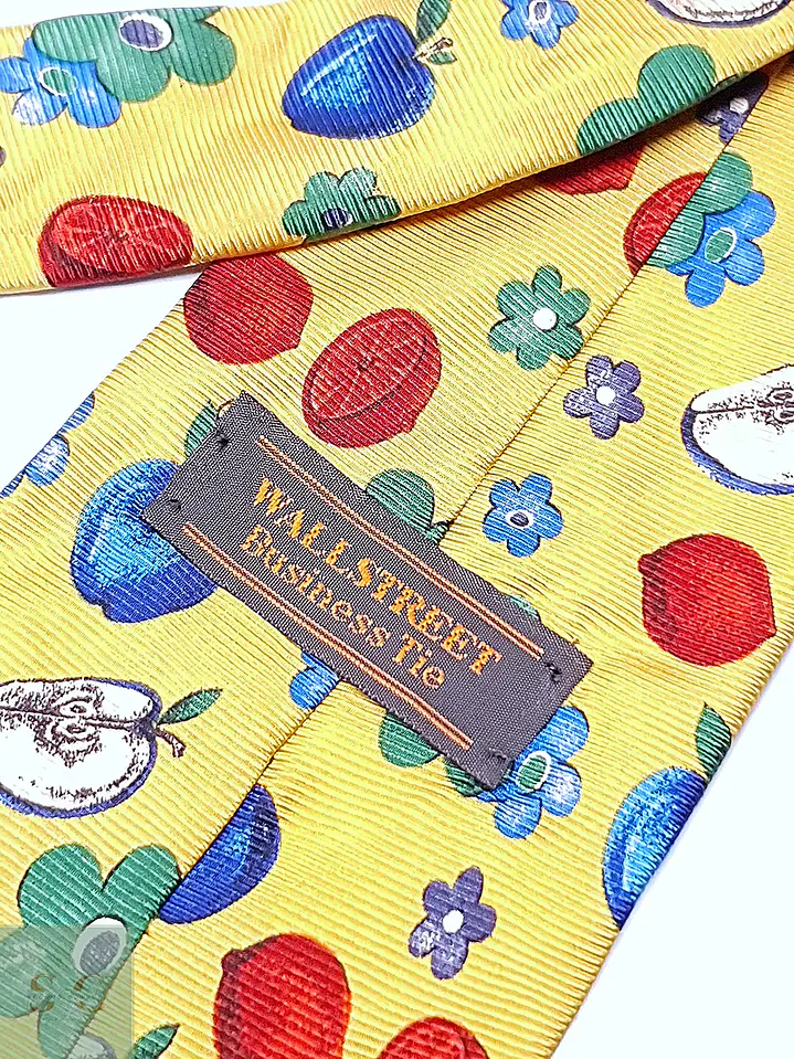 Corbata de Seda con Estampado Frutal Wallstreet Business Tie 3