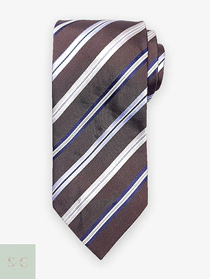 Corbata de Seda a Rayas Diagonales Mc Earl Original