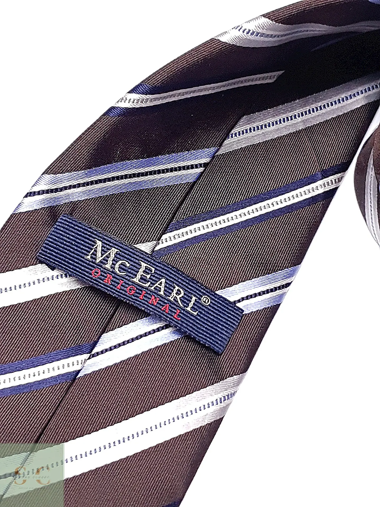 Corbata de Seda a Rayas Diagonales Mc Earl Original 3