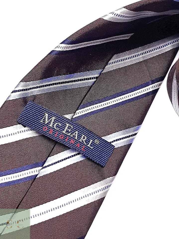 Corbata de Seda a Rayas Diagonales Mc Earl Original 3
