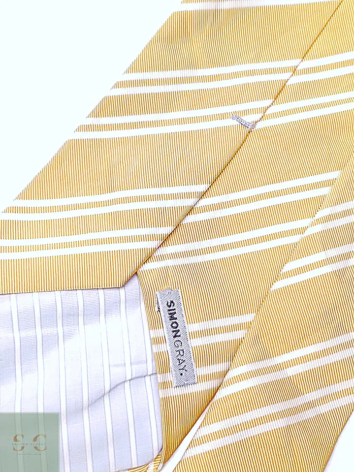 Corbata de Seda a Rayas Diplomáticas Simon Gray 3