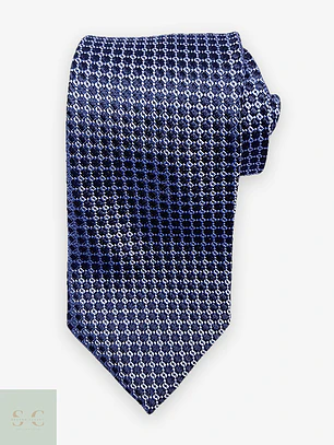 Corbata de Seda con Micropatrón Geométrico