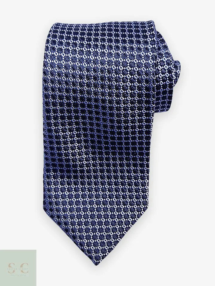 Corbata de Seda con Micropatrón Geométrico 1