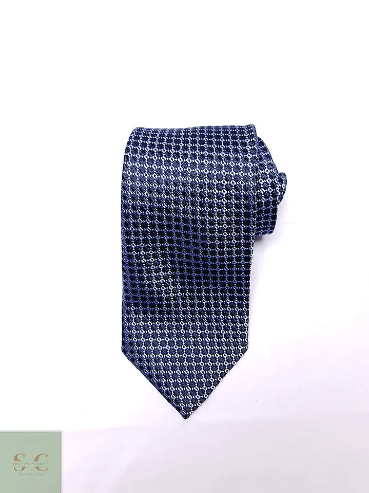 Corbata de Seda con Micropatrón Geométrico 2