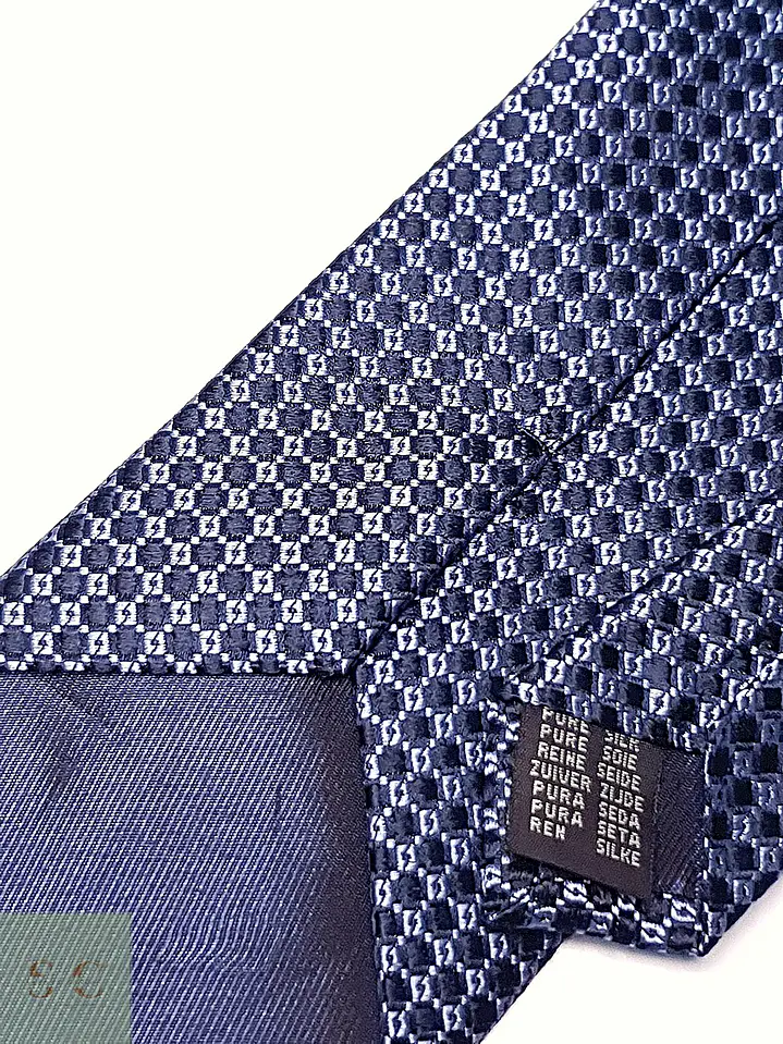 Corbata de Seda con Micropatrón Geométrico 3