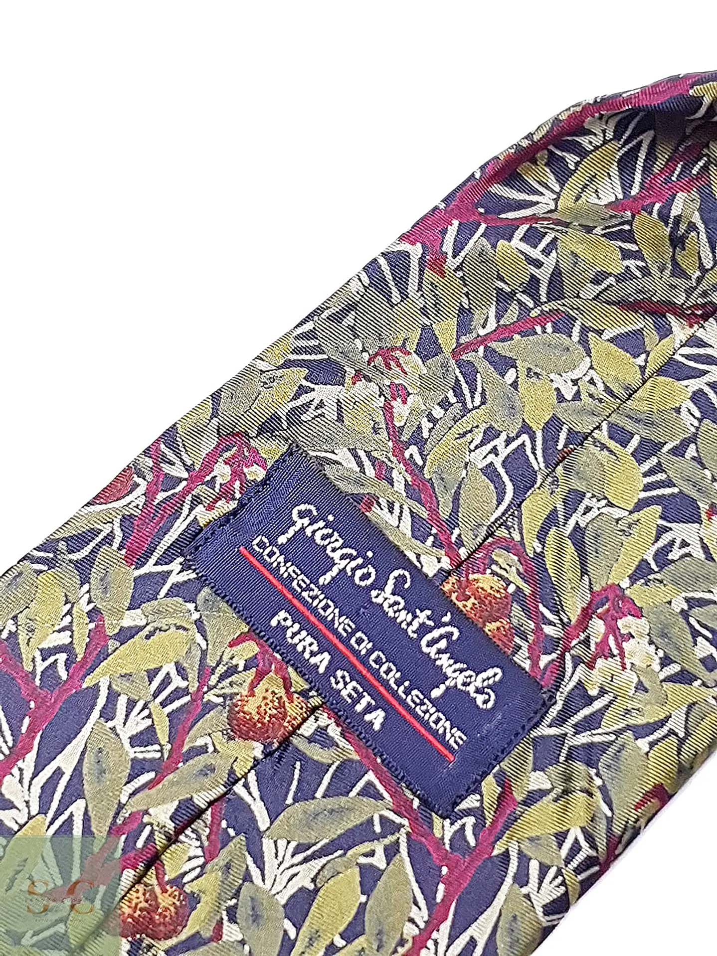 Corbata de Seda con Estampado Botánico Giorgio Sant'Angelo 3