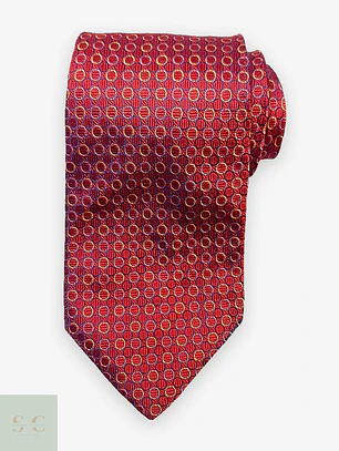 Corbata de Seda con Patrón Geométrico Tie Rack