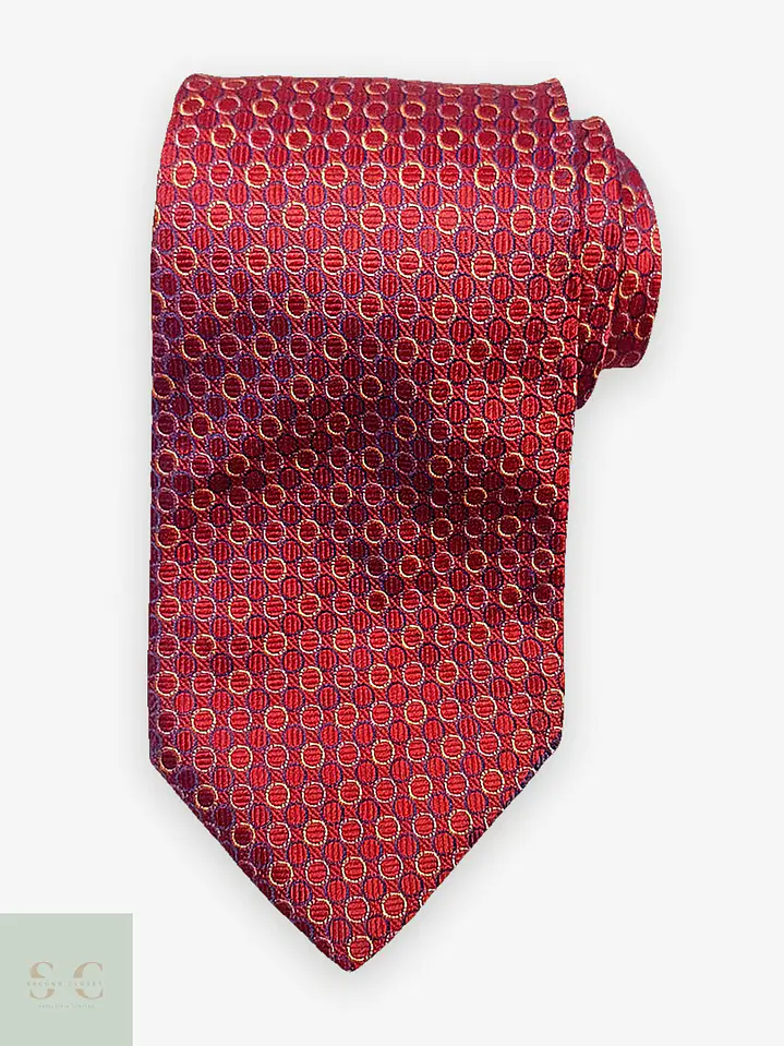 Corbata de Seda con Patrón Geométrico Tie Rack 1