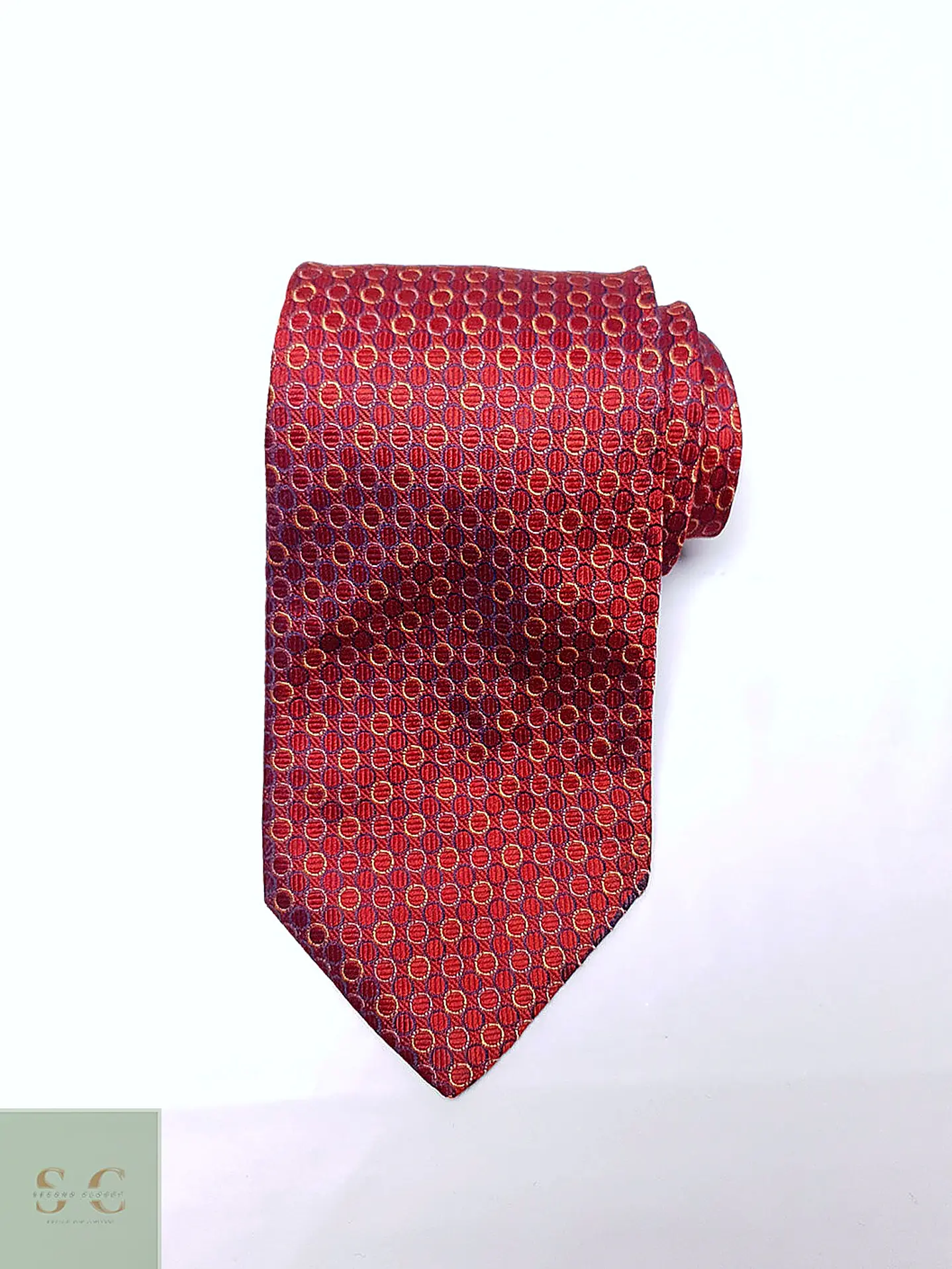 Corbata de Seda con Patrón Geométrico Tie Rack 2