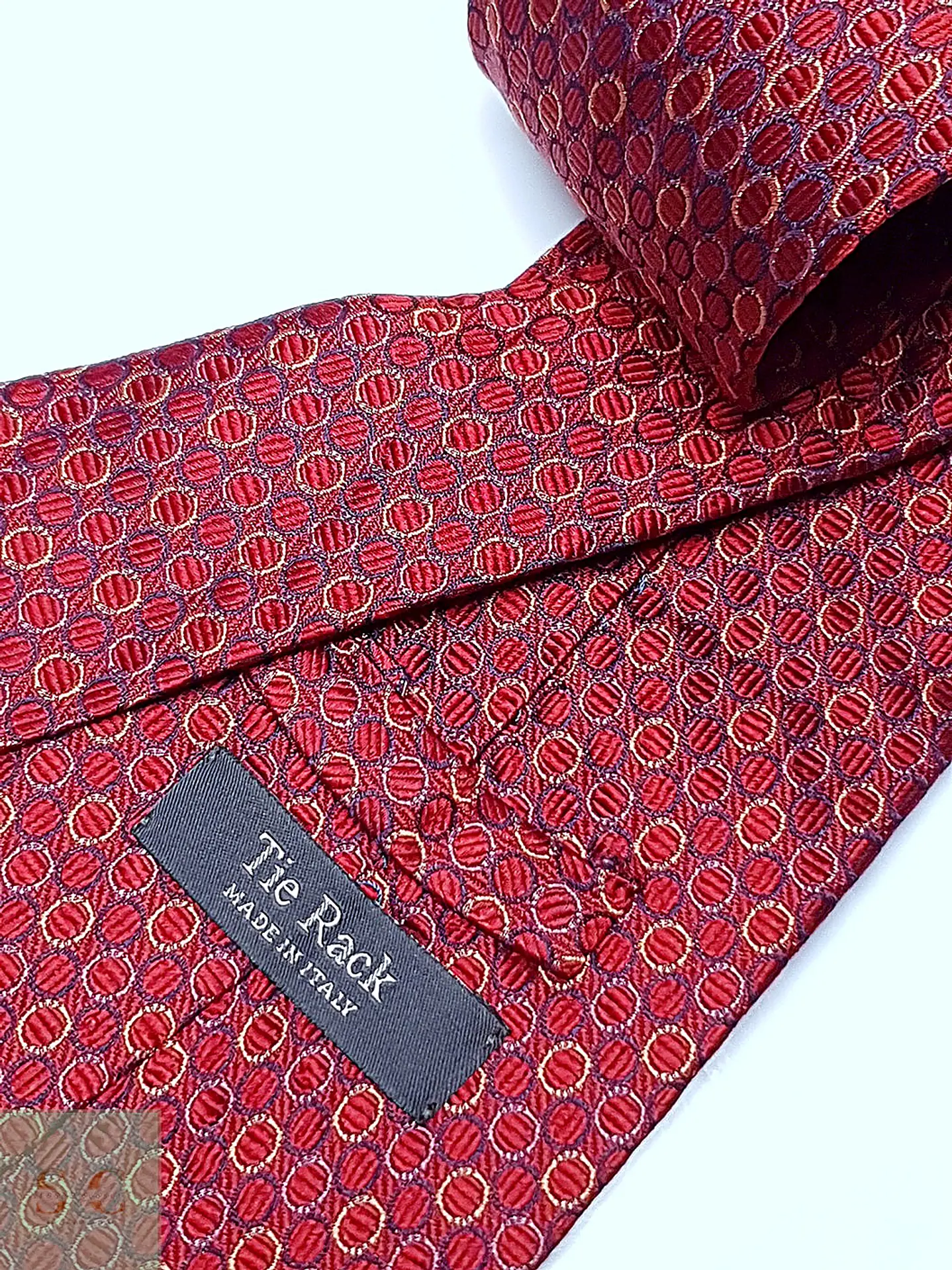 Corbata de Seda con Patrón Geométrico Tie Rack 3