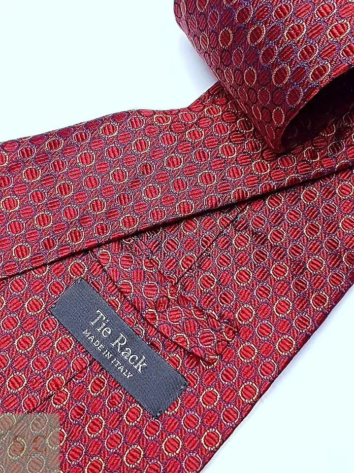 Corbata de Seda con Patrón Geométrico Tie Rack 3