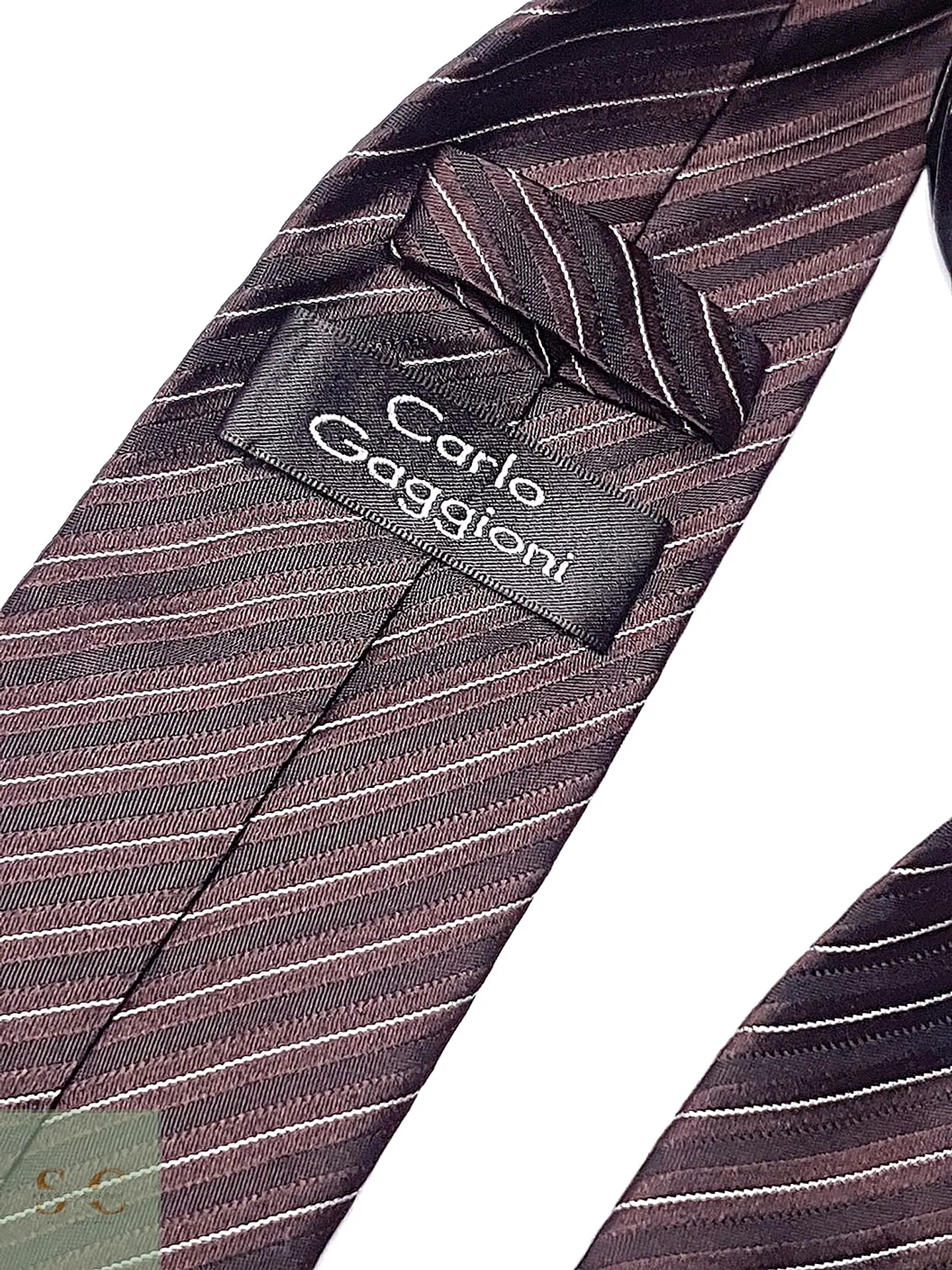 Corbata Clásica de Seda a Rayas Diagonales Carlo Gaggiani 3