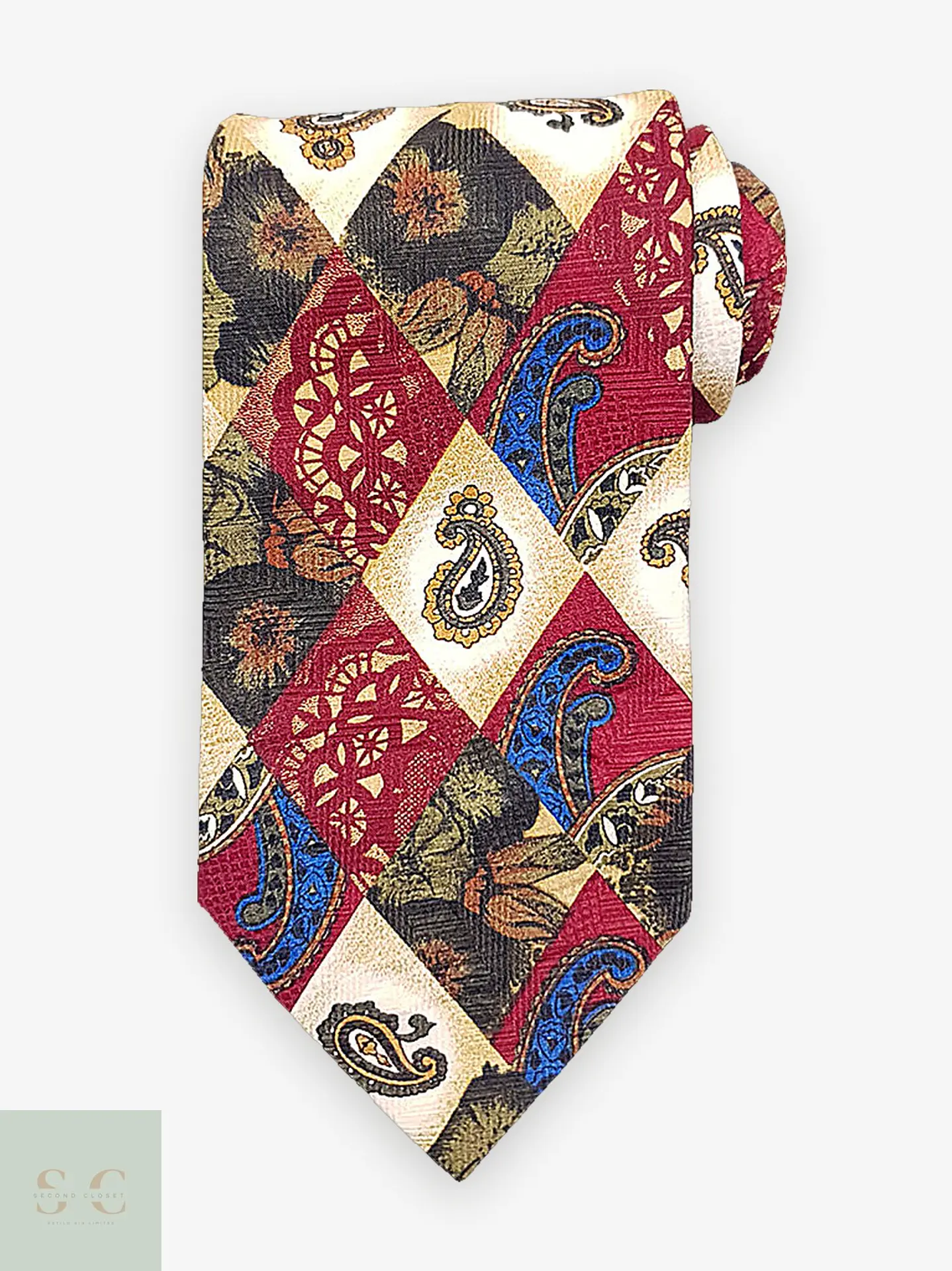 Corbata de Seda Patchwork Paisley Frederic A 1