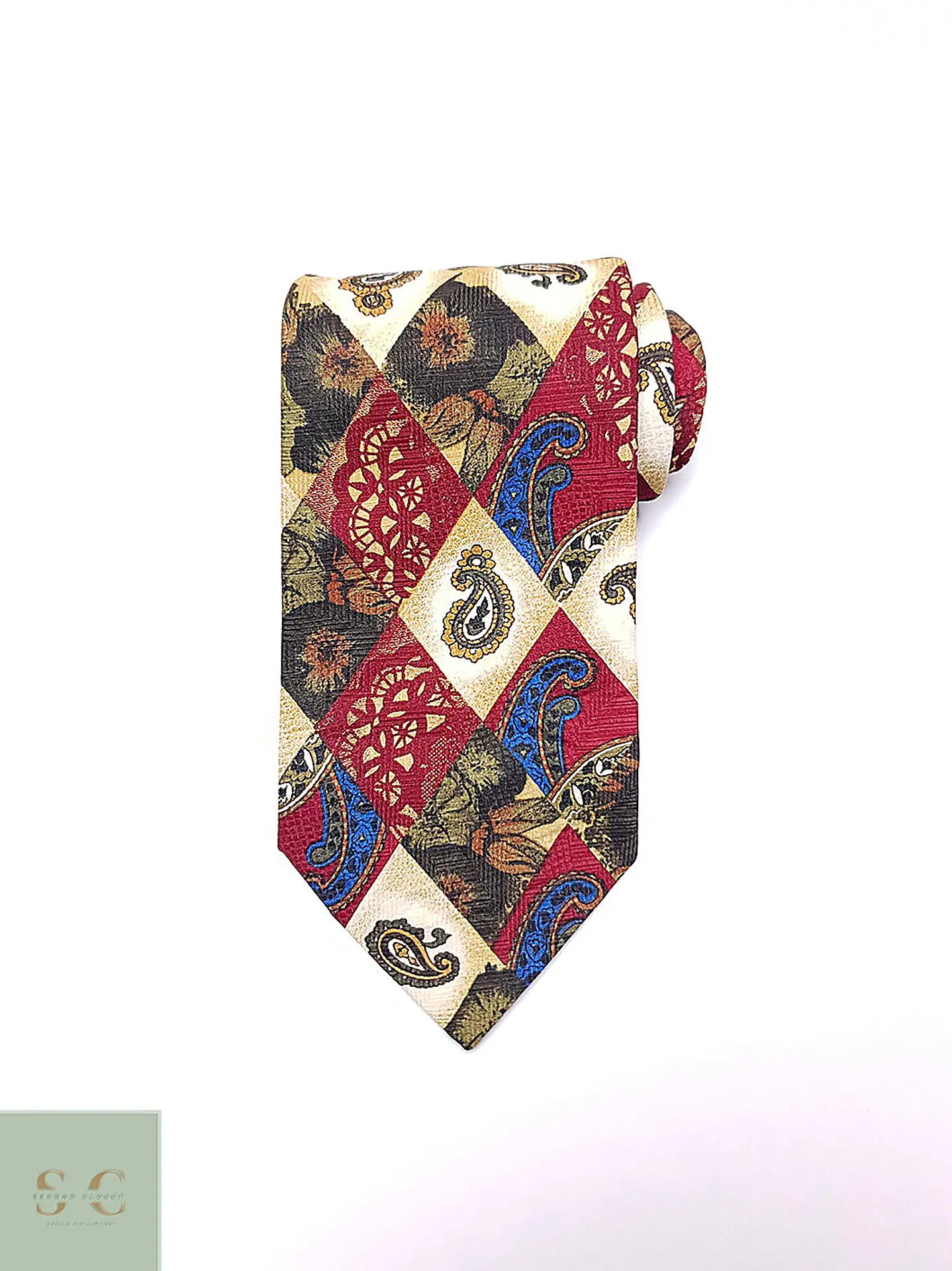 Corbata de Seda Patchwork Paisley Frederic A 2