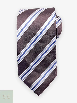 Corbata de Seda a Rayas Diagonales Milano