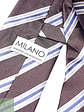 Corbata de Seda a Rayas Diagonales Milano - Miniatura 3