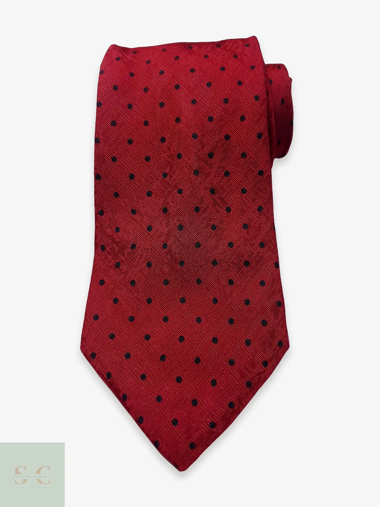 Corbata Clásica de Seda a Lunares Leonardo Strelli 1