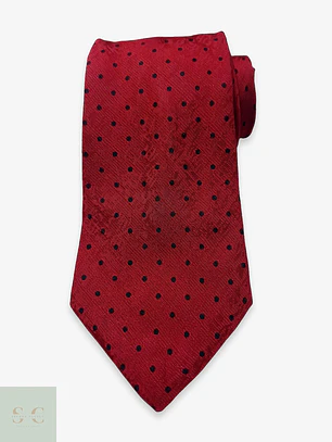 Corbata Clásica de Seda a Lunares Leonardo Strelli
