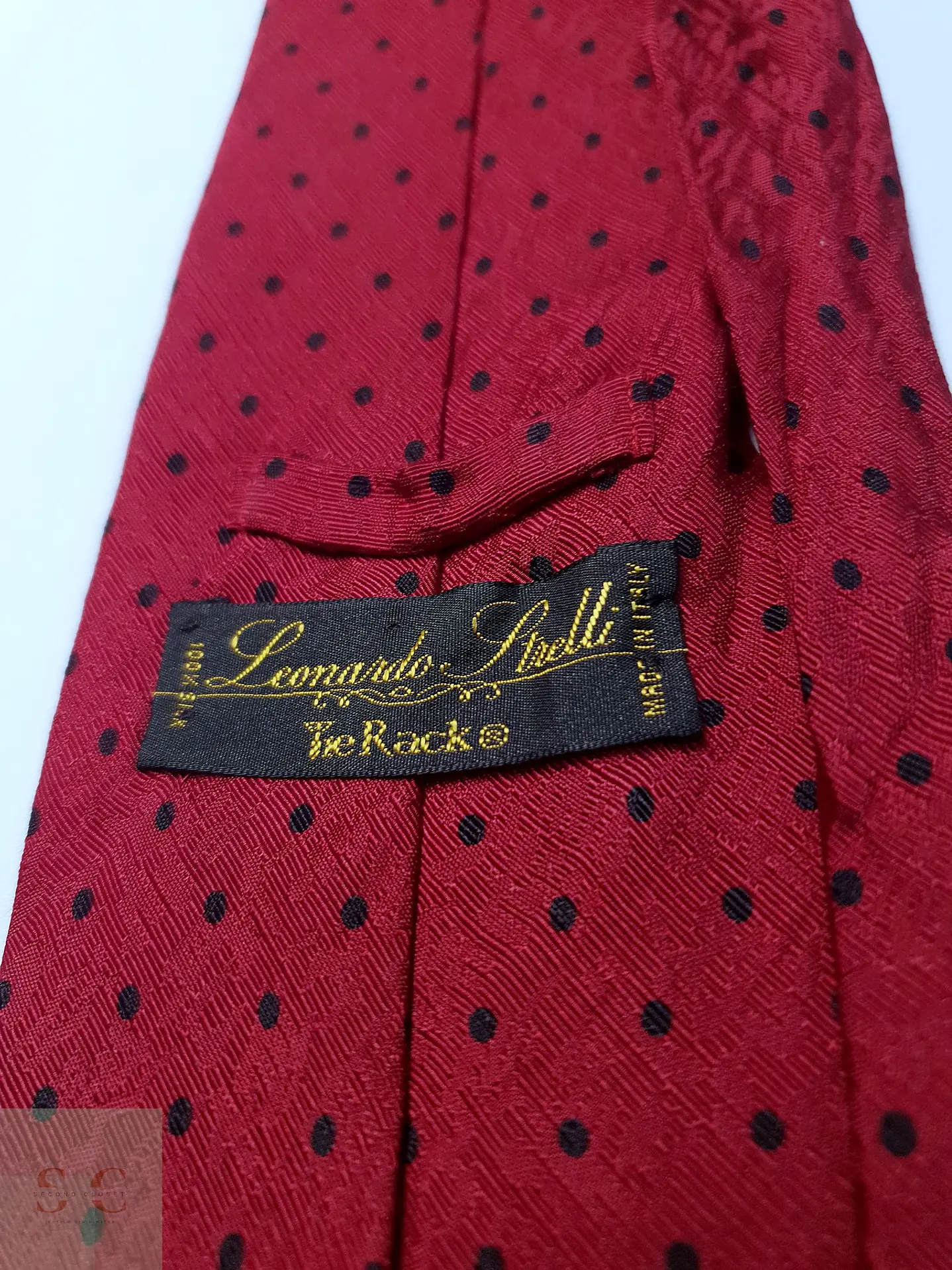 Corbata Clásica de Seda a Lunares Leonardo Strelli 3