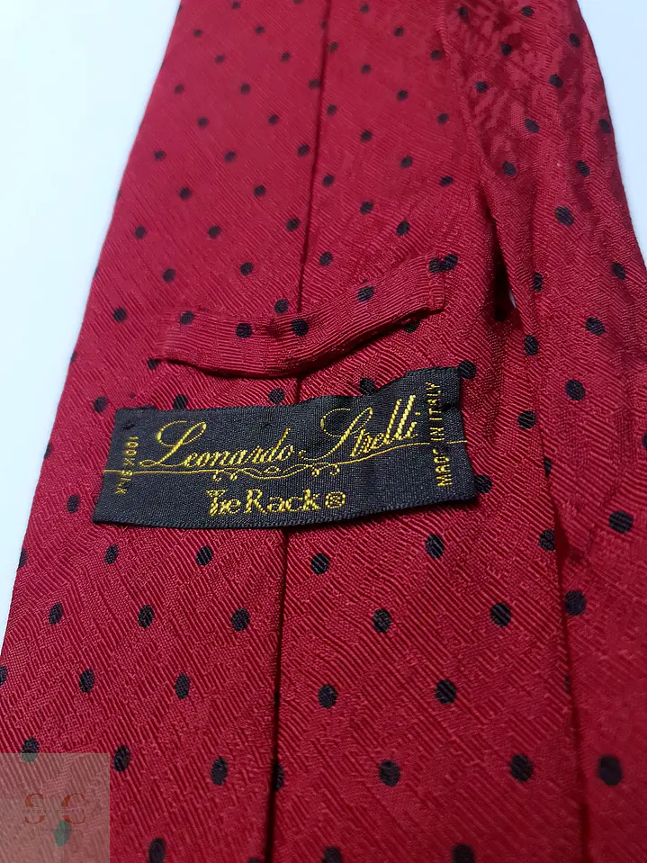 Corbata Clásica de Seda a Lunares Leonardo Strelli 3