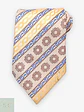 Corbata de Seda con Motivos Ornamentales y Franjas Diagonales - Miniatura 1