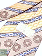 Corbata de Seda con Motivos Ornamentales y Franjas Diagonales - Miniatura 3