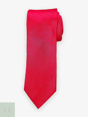 Corbata Clásica de Seda Carmín Olymp