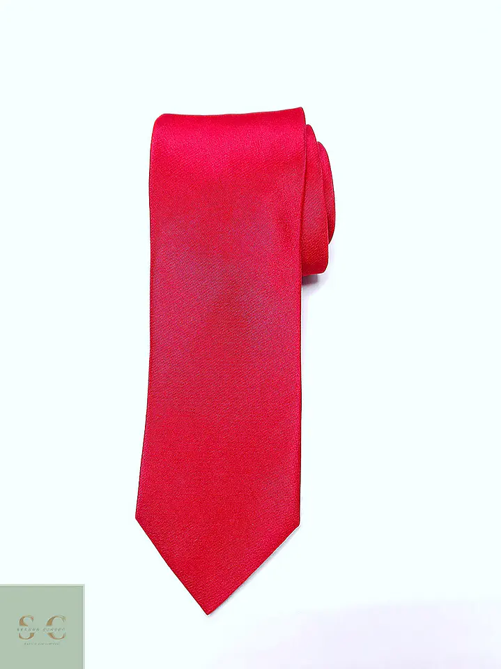 Corbata Clásica de Seda Carmín Olymp 2