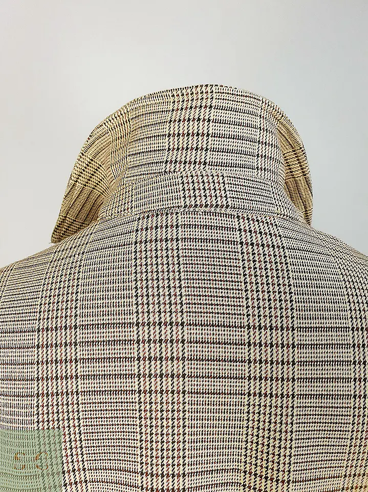 Chaqueta Corta Blouson en Cuadrillé Beige Zara Talla M 14
