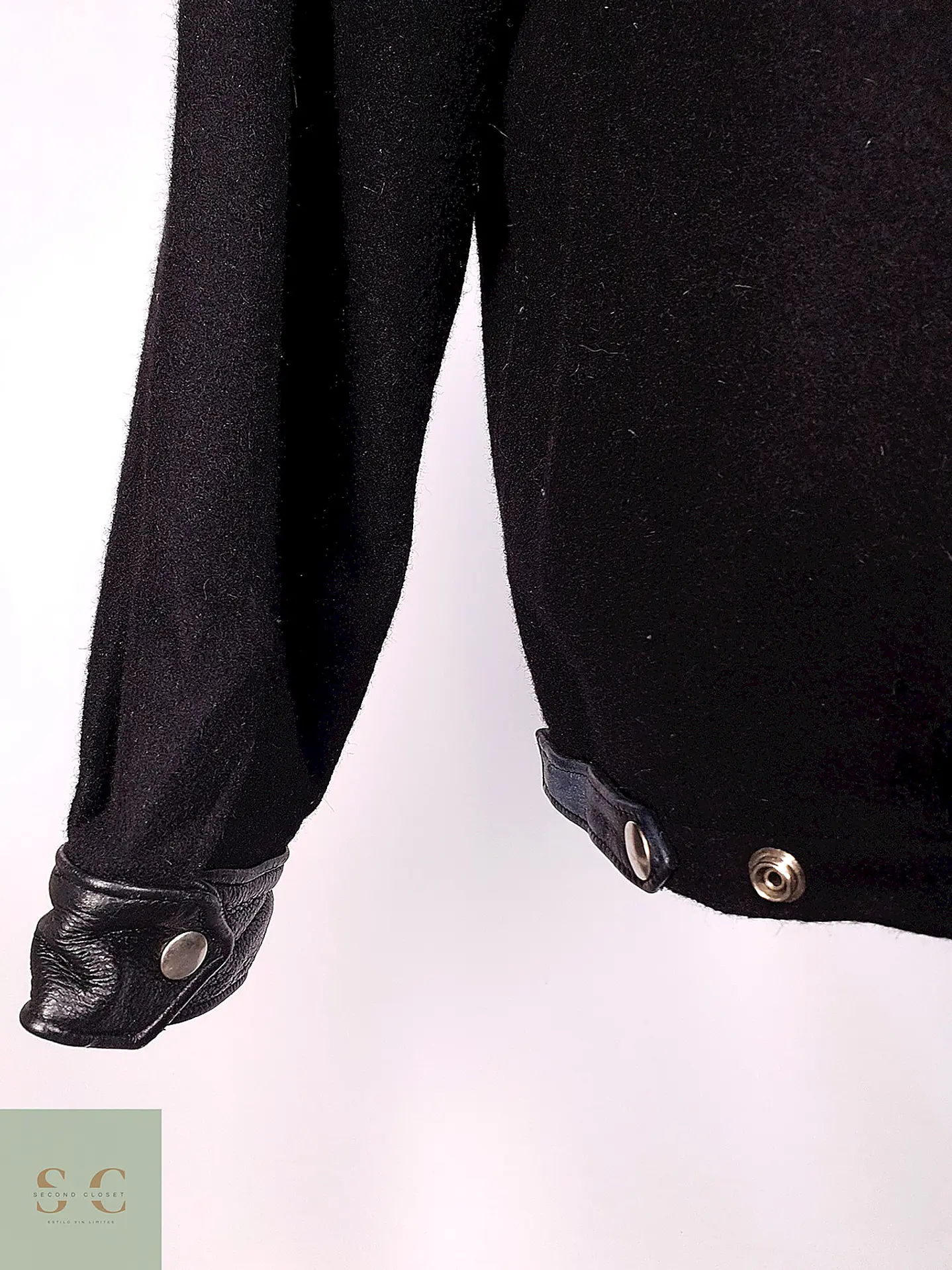 Chaqueta Varsity de Paño de Lana y Cuero Roots Talla L/XL 16