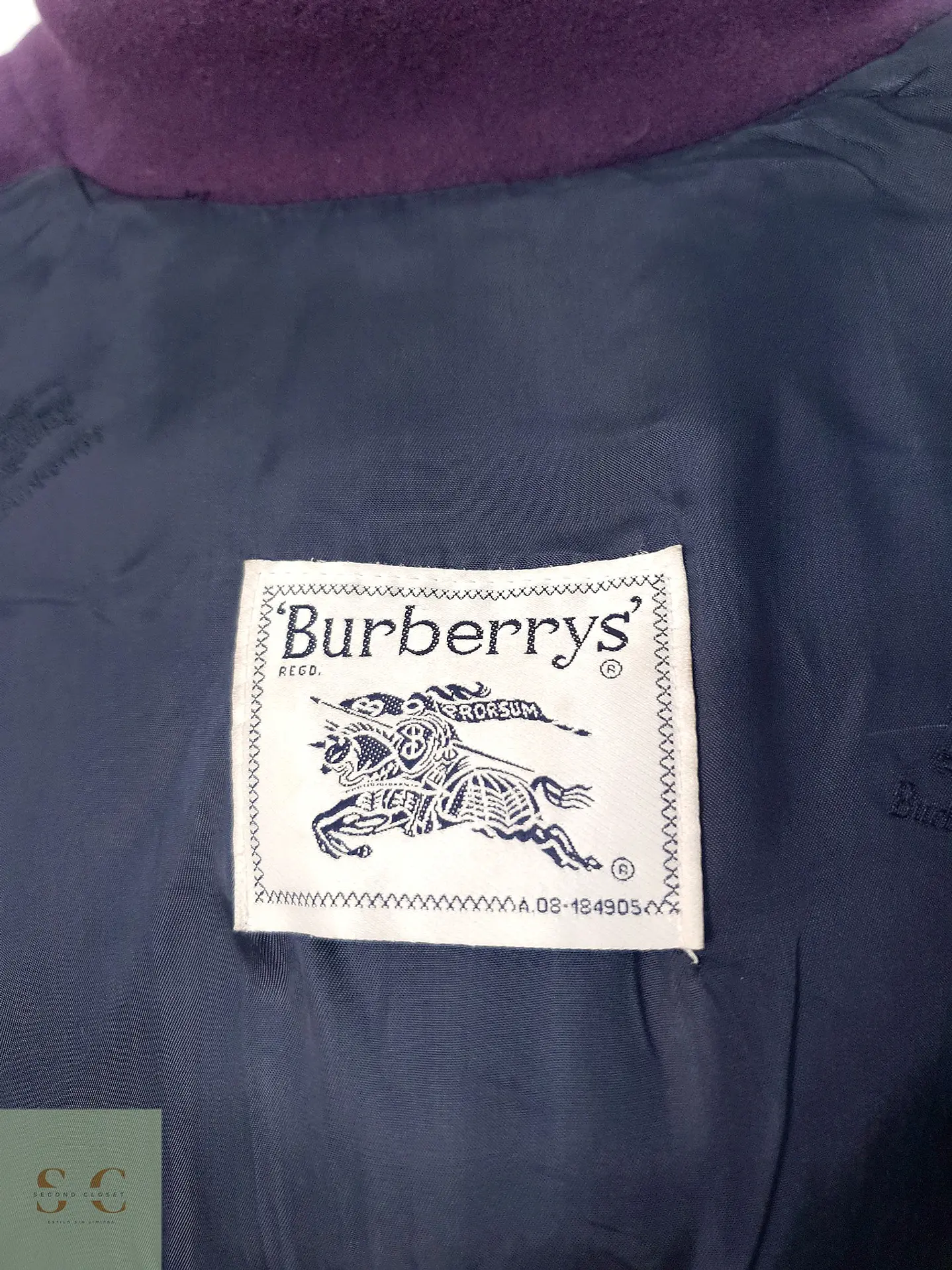Abrigo Largo Recto en Paño de Lana Burberrys Talla ML 12