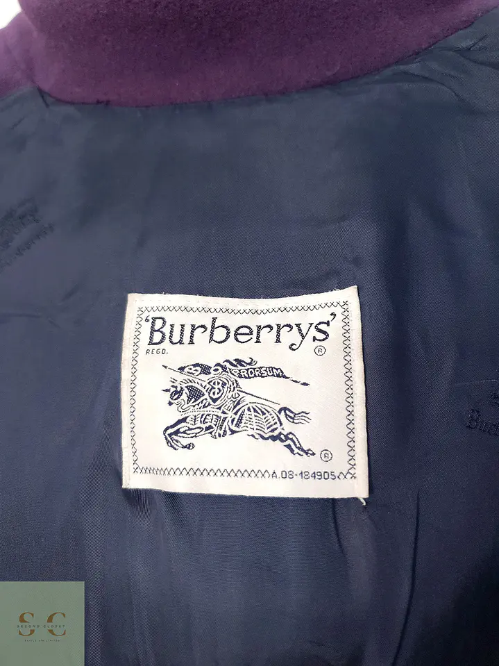 Abrigo Largo Recto en Paño de Lana Burberrys Talla ML 12