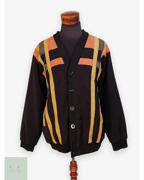 Chaqueta Cardigan de Punto Geométrico Roger Kent Talla XXXL
