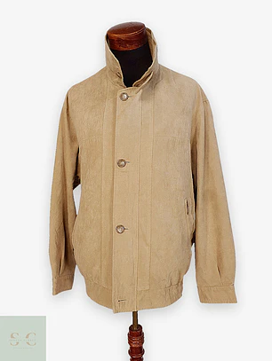Chaqueta Casual de Gamuza en Tono Camel Westbury Talla XXL