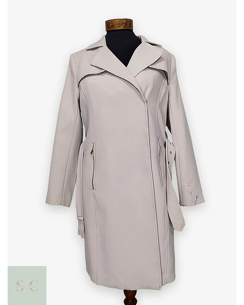Trench Clásico Cruzado Blanco Perla H&M Talla S/SM