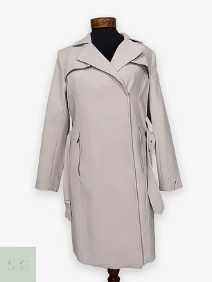 Trench Clásico Cruzado Blanco Perla H&M Talla S/SM