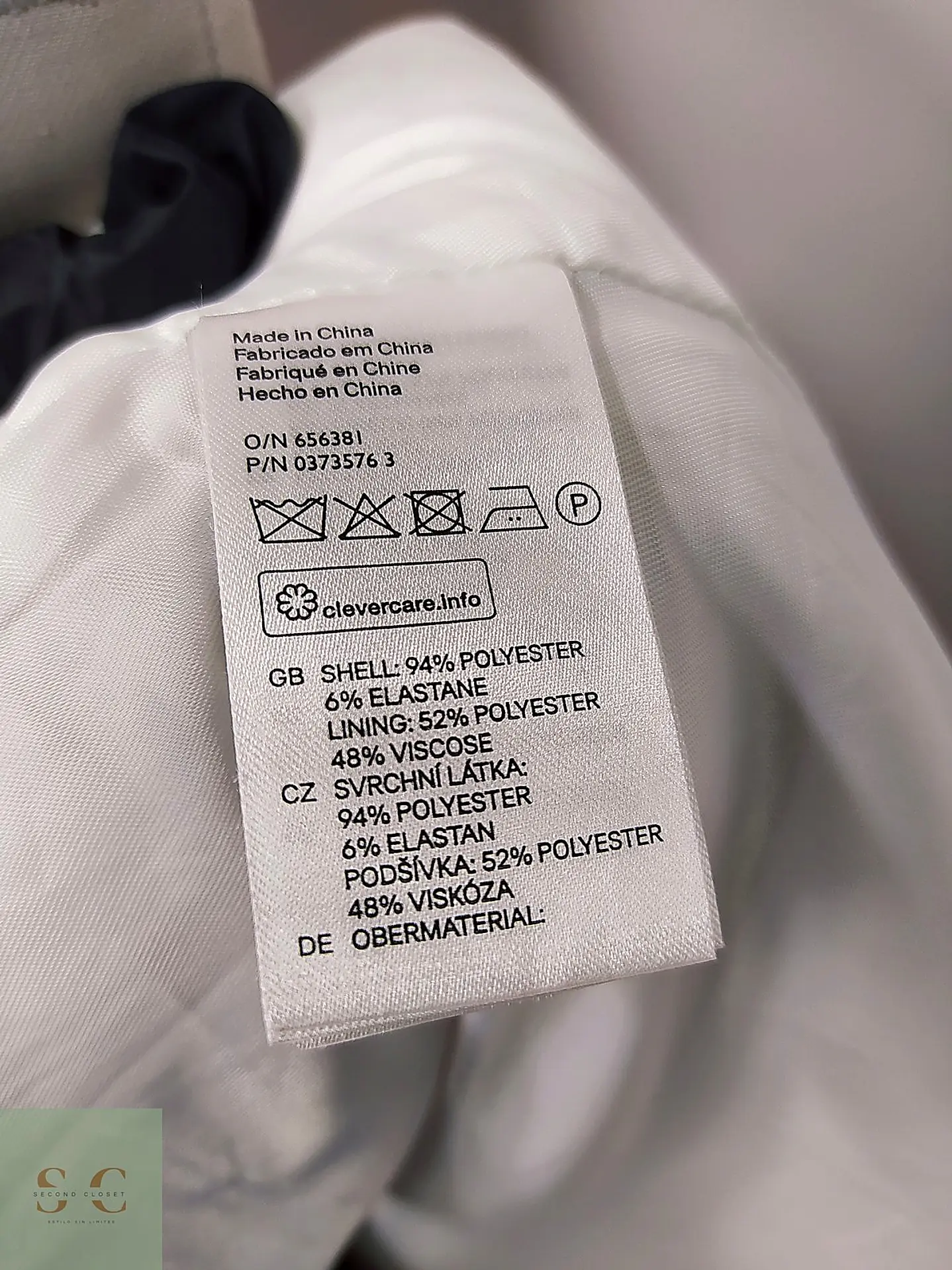 Trench Clásico Cruzado Blanco Perla H&M Talla S/SM 7